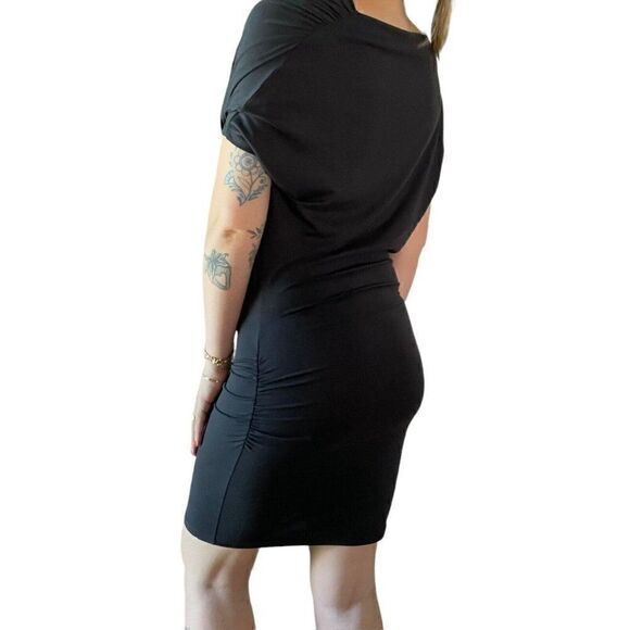 Susana Monaco Womens Gray Ruched Bodycon Party Stretch Mini Dress Sz XS - Picture 6 of 6